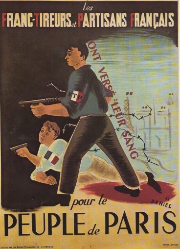 Affiche "Les franc-tireurs, partisans français, ont versé leur sang pour le peuple d eParis"